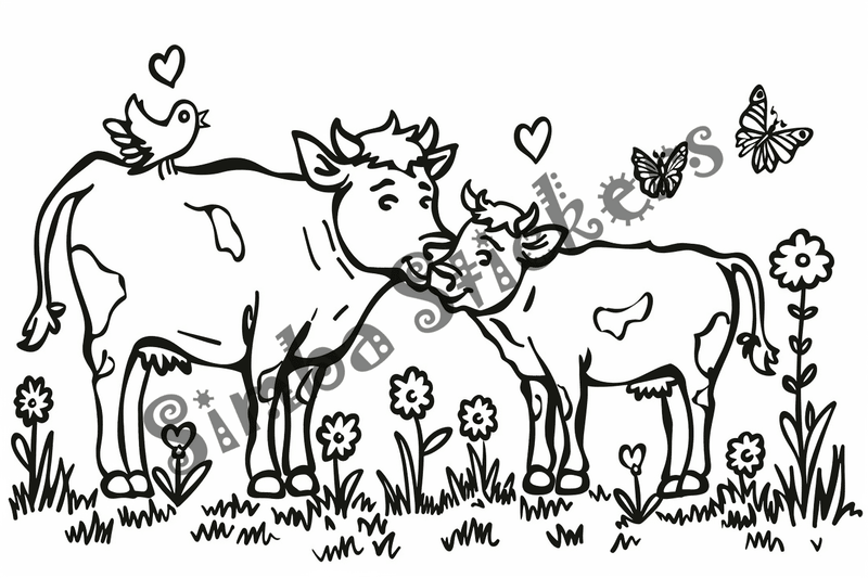 Colouring pages, bundle of cattle, 25 images 2