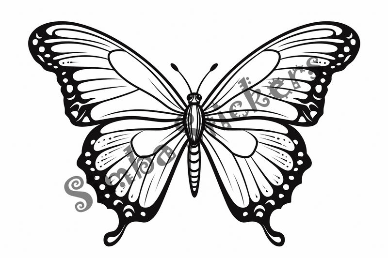 Colouring pages, bundle of butterflies, 50 images 2