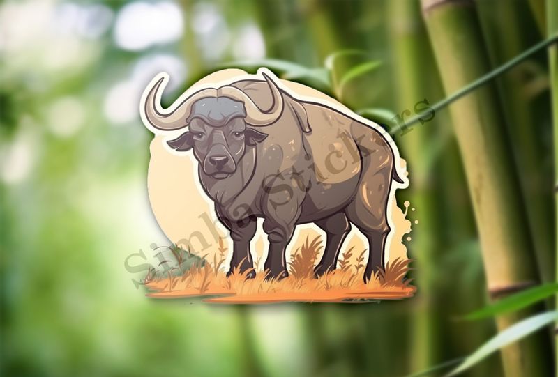 African buffalo in Savanna grass
