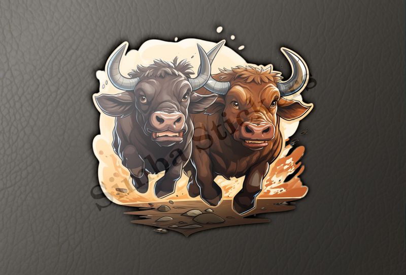 Bulls charging