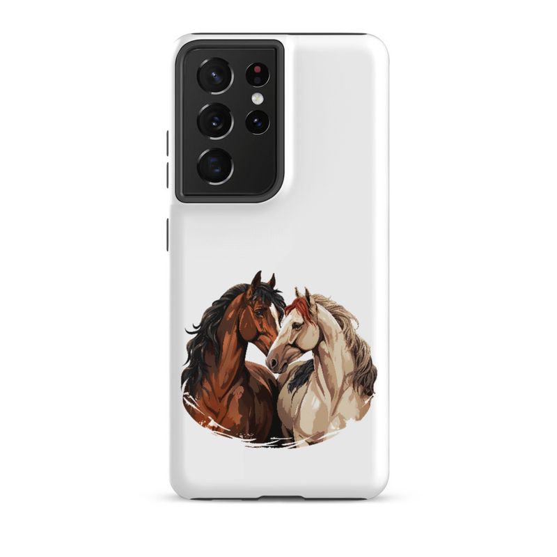 Tough Case for Samsung, Horses nose-to-nose, jbgjpy