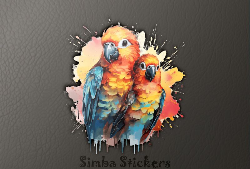Parrot with youngling, p0mnha