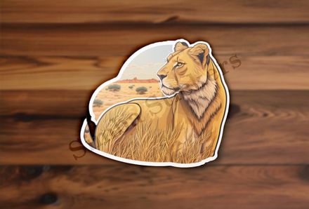 Lioness staking out in the Savanna