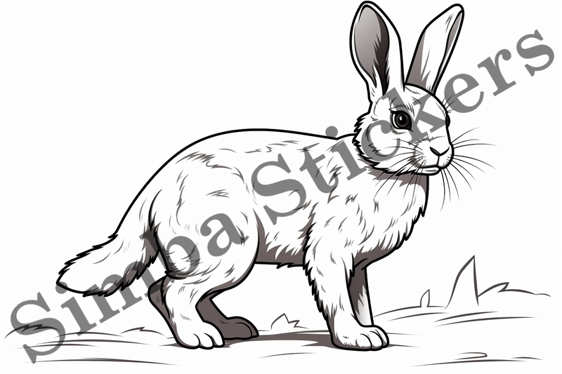 Colouring pages, Bundle of hares, 25 images