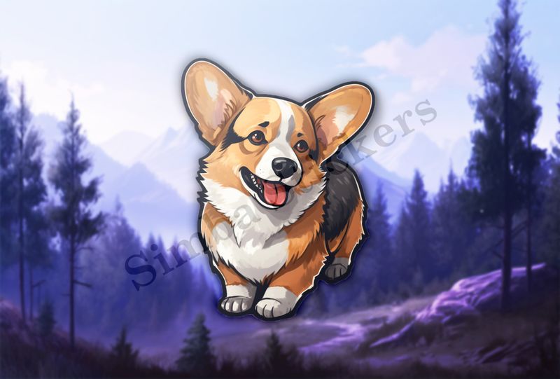 Corgie dog excited