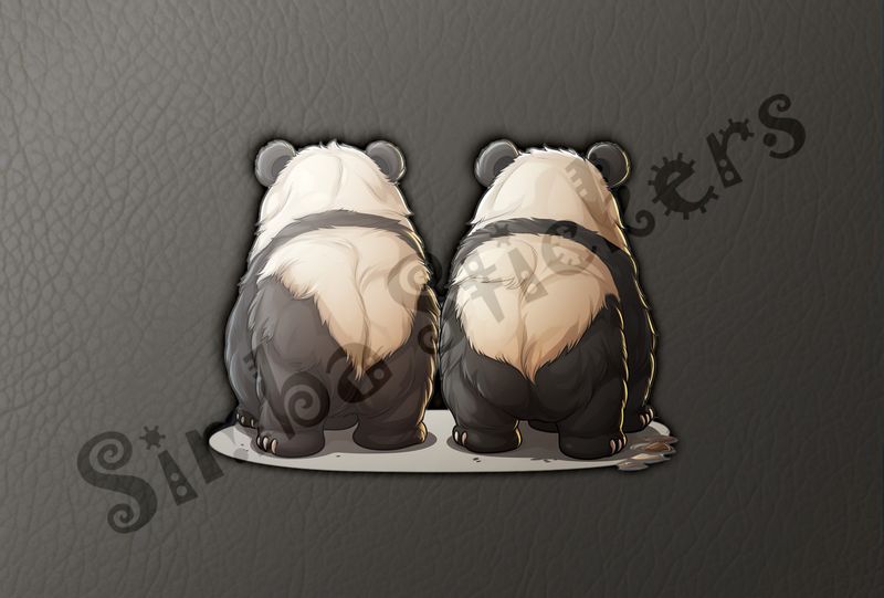 Two Pandas from behind, przjxd