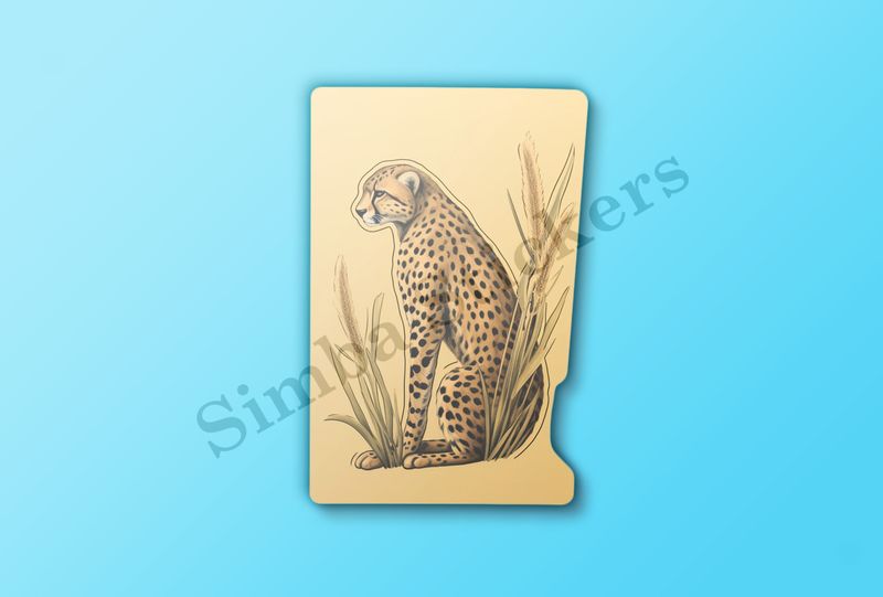 Cheetah in tall dry grass