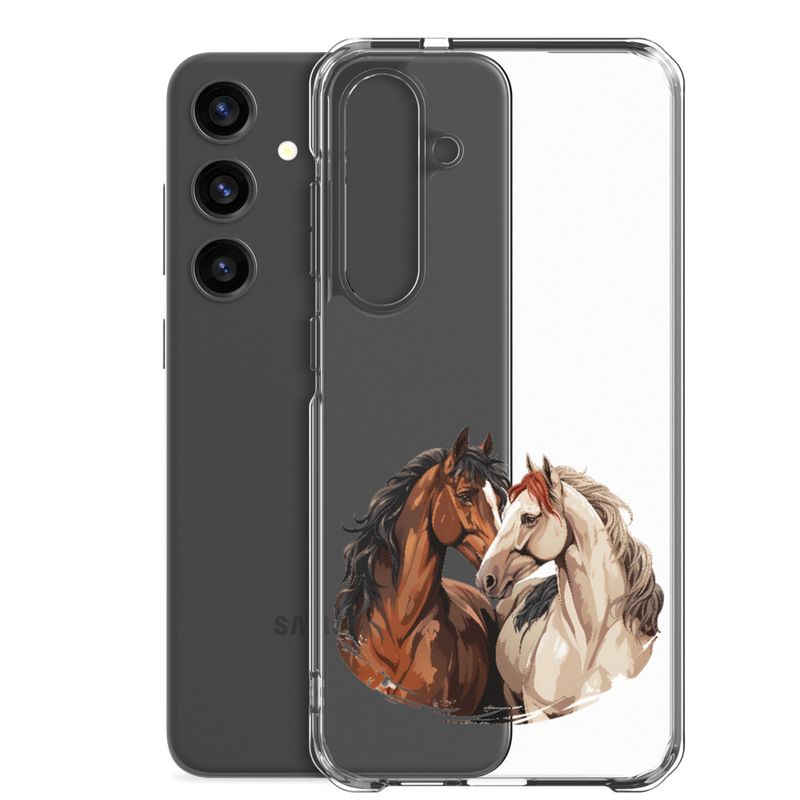Clear Case for Samsung, Horses nose-to-nose, jbgjpy