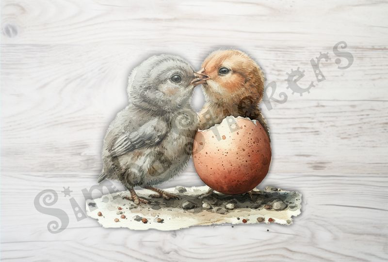 Chicks beak-to-beak, love at first sight