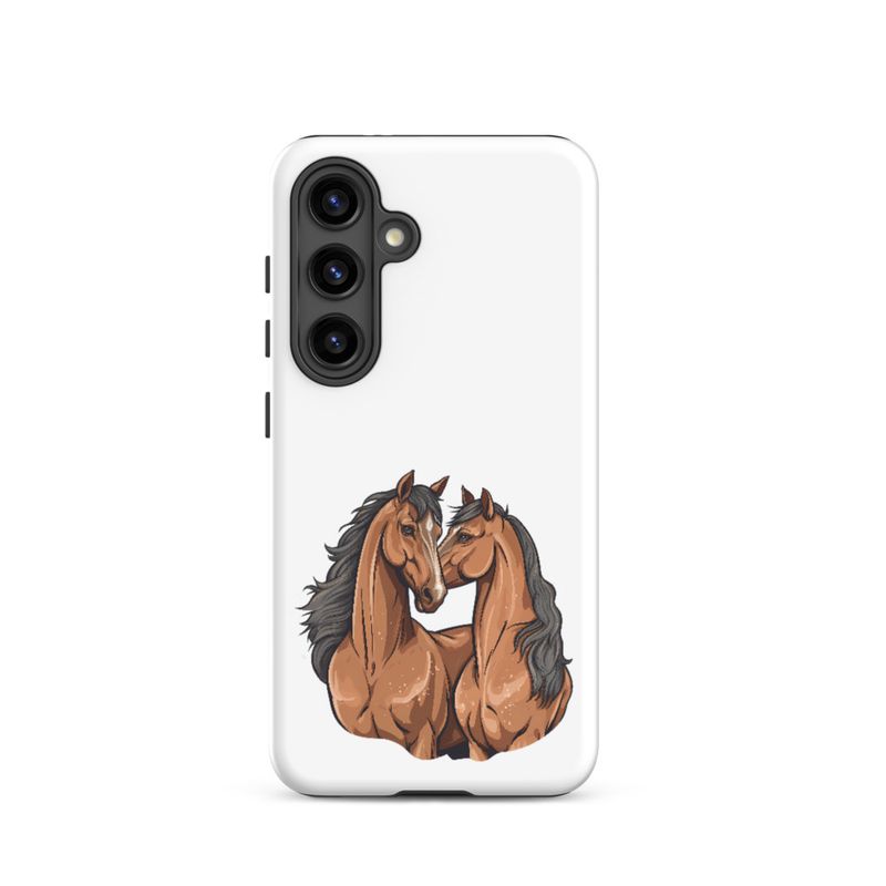 Tough Case for Samsung, Two brown horses snuggling, tdwcyd