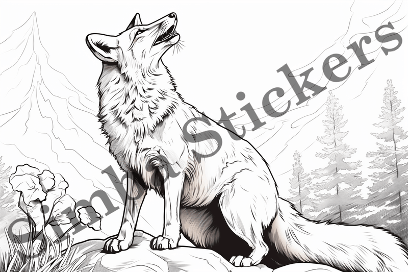 Colouring pages, Bundle of foxes, 25 images