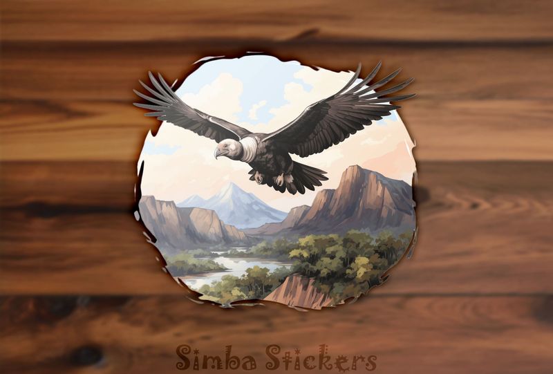 Vulture soaring with outspread wings, tobjz9