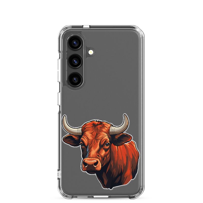 Clear Case for Samsung, Bull face, partial side view, bpor80