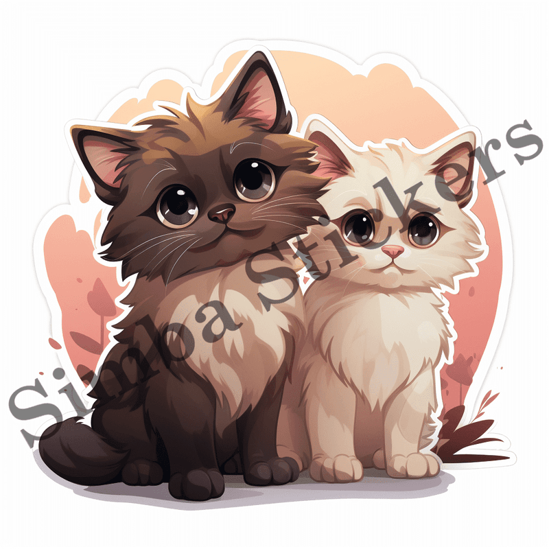 Himalayan cats in love, image set, 10 images