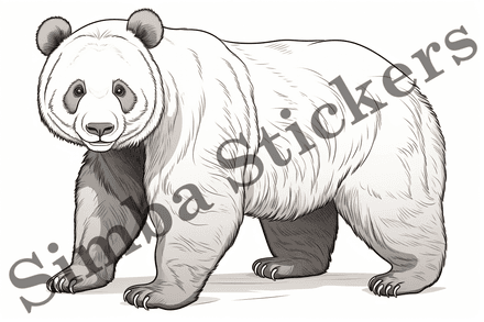 Colouring pages, bundle of pandas, 10 images, wtwayt