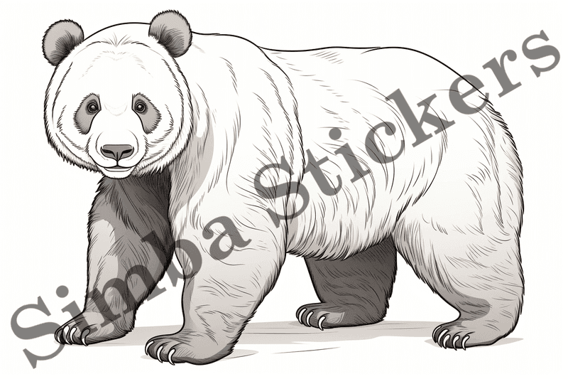 Colouring pages, bundle of pandas, 10 images, wtwayt