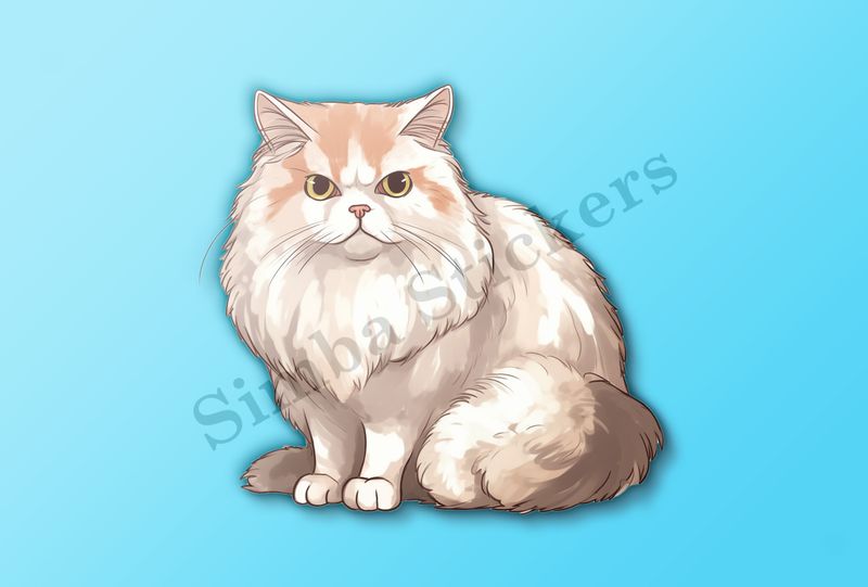 Persian cat, white