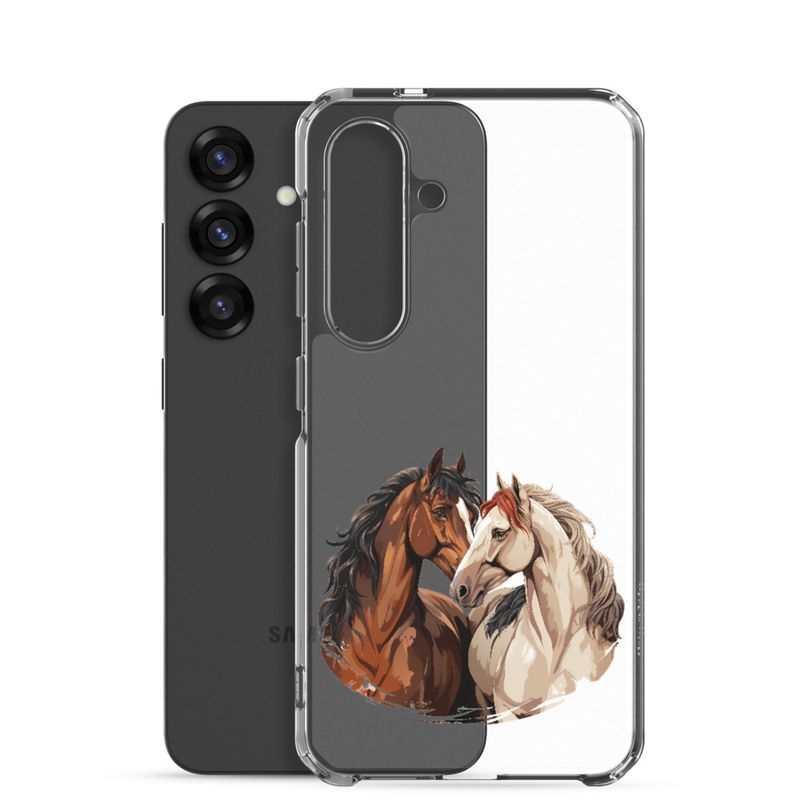 Clear Case for Samsung, Horses nose-to-nose, jbgjpy