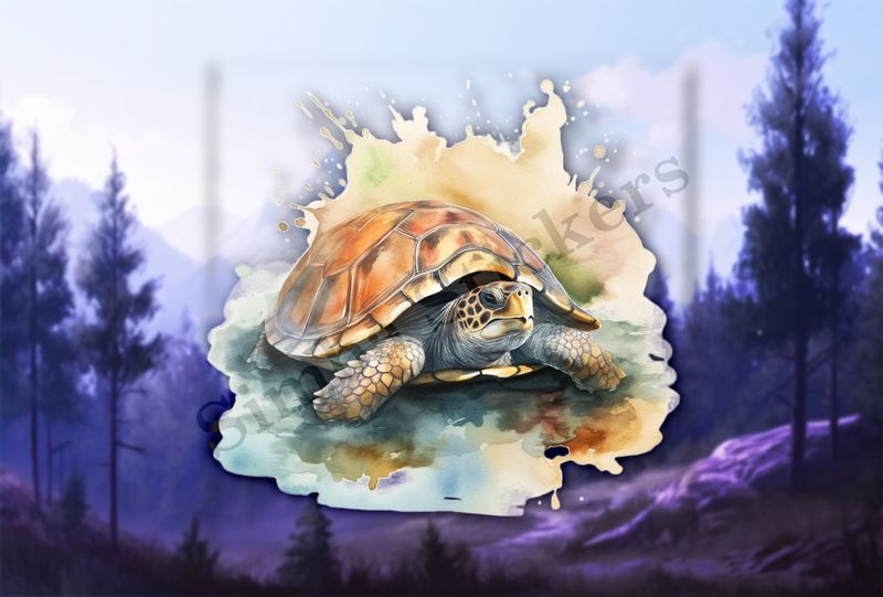 Tortoise, watercolour