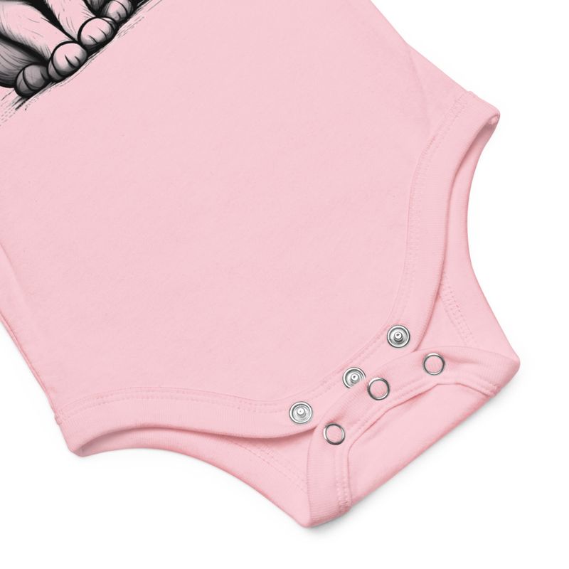 Baby Short Sleeve One Piece, 3-24 Months, Cat kitten sitting up, looking cute