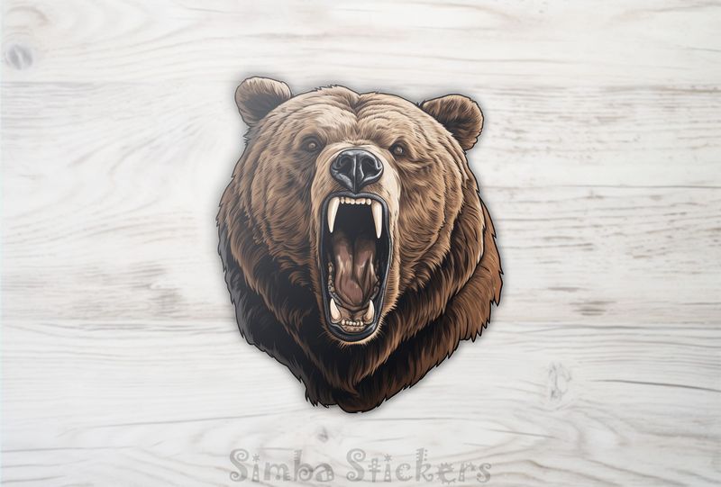 Bear growling, mouth wide open, ekasvq