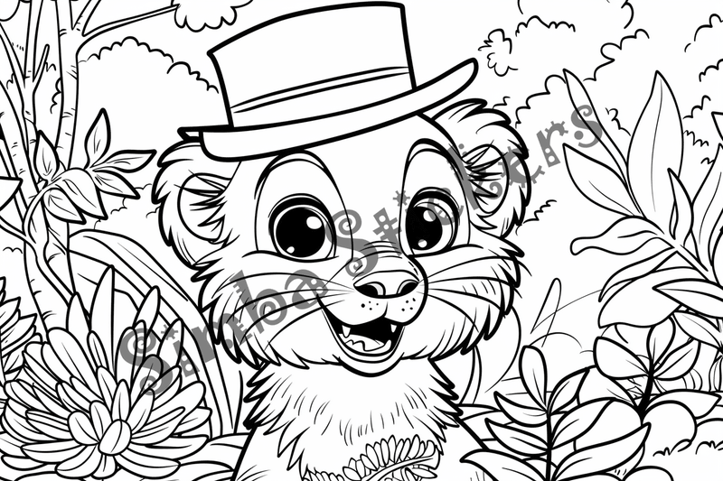 Colouring pages, bundle of groundhogs in glasses or clothes, 10 images