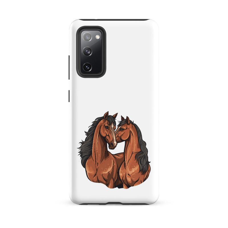 Tough Case for Samsung, Two brown horses snuggling, tdwcyd