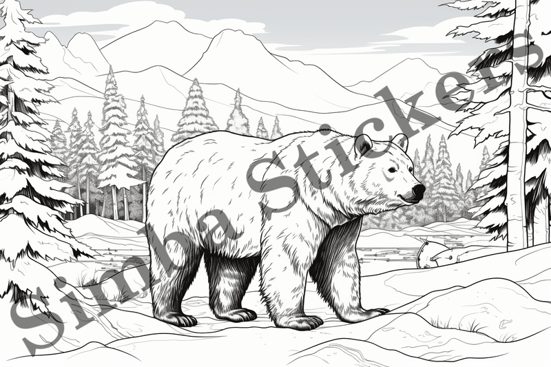 Colouring pages, Bundle of bears, 25 images