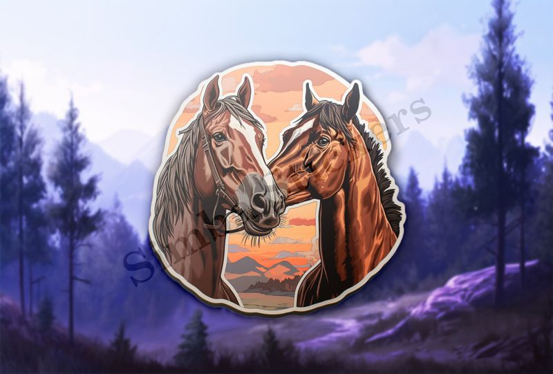 Horses nose-to-nose
