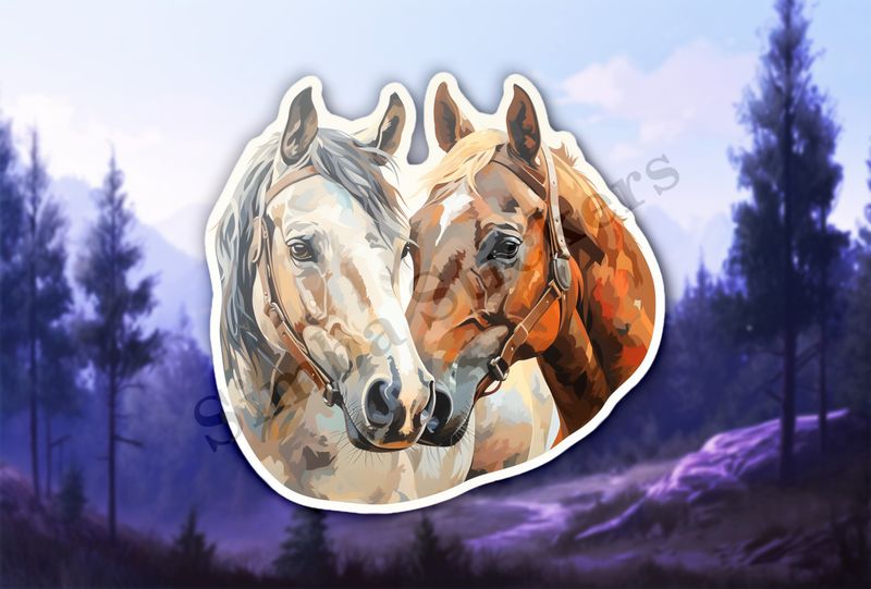 Horses nose-to-nose
