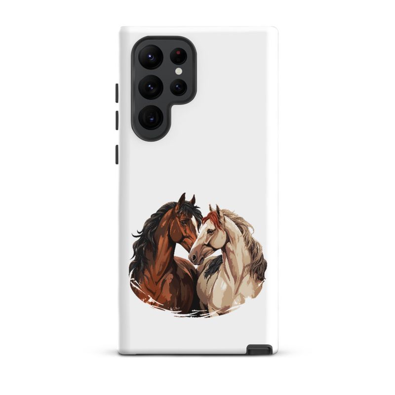 Tough Case for Samsung, Horses nose-to-nose, jbgjpy