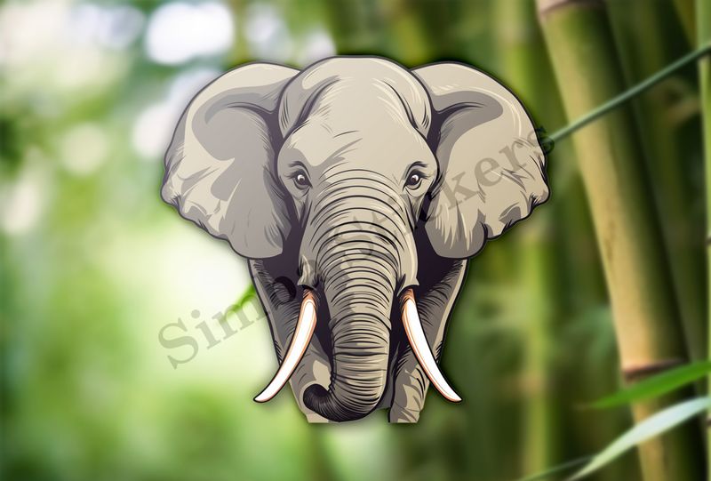 Elephant, front view