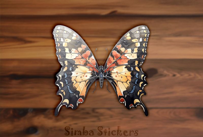Butterflies with outspread wings looking beautiful, watercolour, ixnnj7
