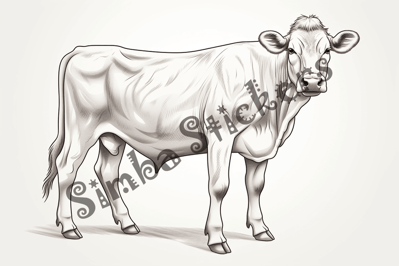 Colouring pages, bundle of cattle, complex, 25 images