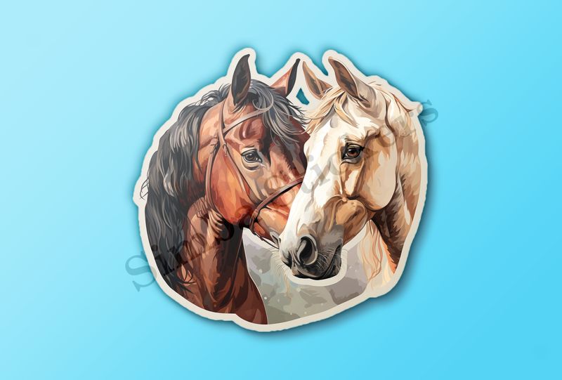 Horses nose-to-nose