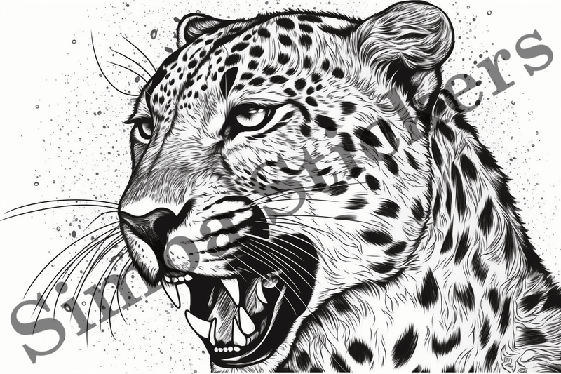 Colouring pages, Bundle of cheetahs, 25 images
