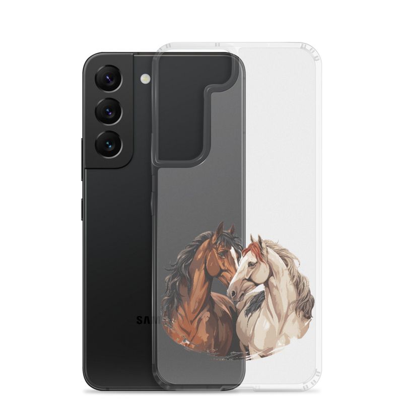 Clear Case for Samsung, Horses nose-to-nose, jbgjpy