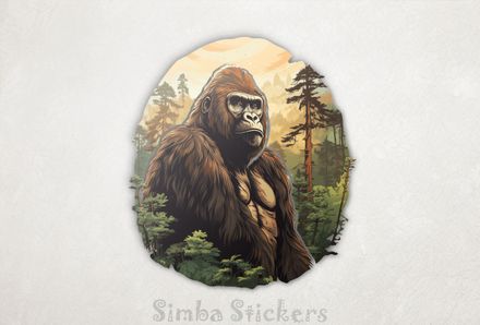 Gorillas in thick forest, fumpts