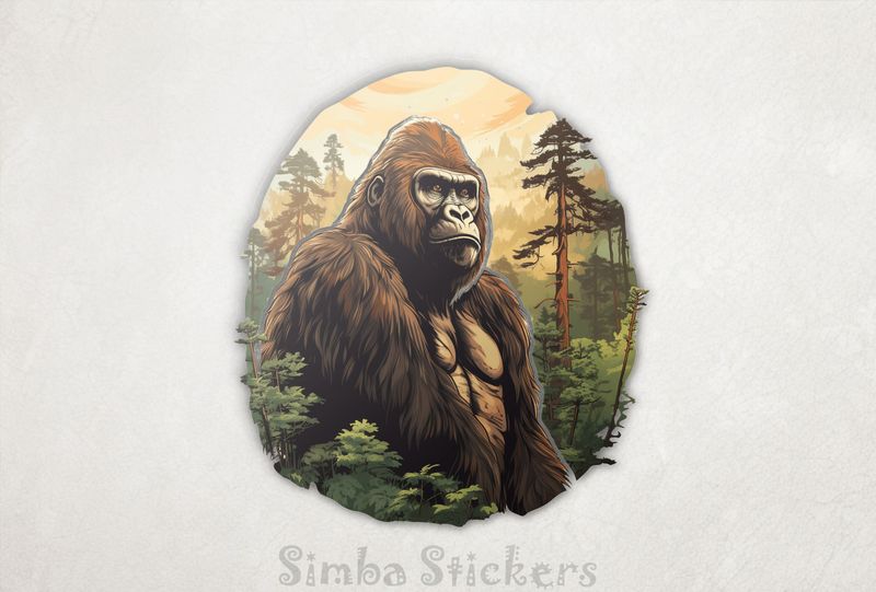 Gorillas in thick forest, fumpts