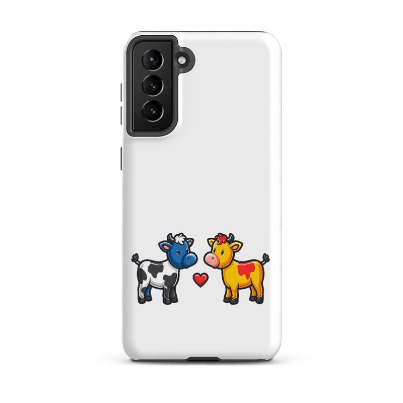 Tough Case for Samsung, Cattle, bull and cow in love, both colourful, zbyzzs