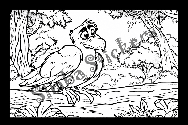Colouring pages, bundle of vultures, 50 images, kqxcna