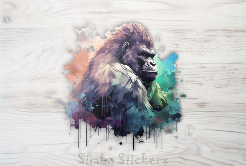 Gorilla looking angry, oicg6u