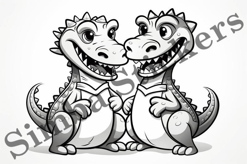 Colouring pages, Bundle of crocodiles, 25 images