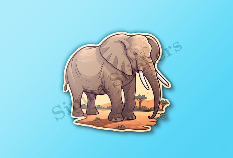 African elephant in the Savanna
