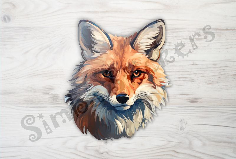 Red Fox looking serious and straight ahead