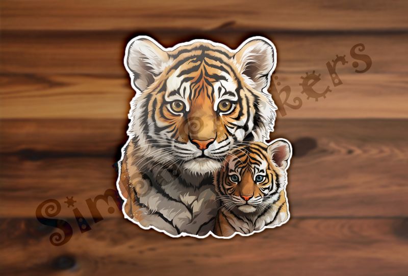 Tiger youngling and cub