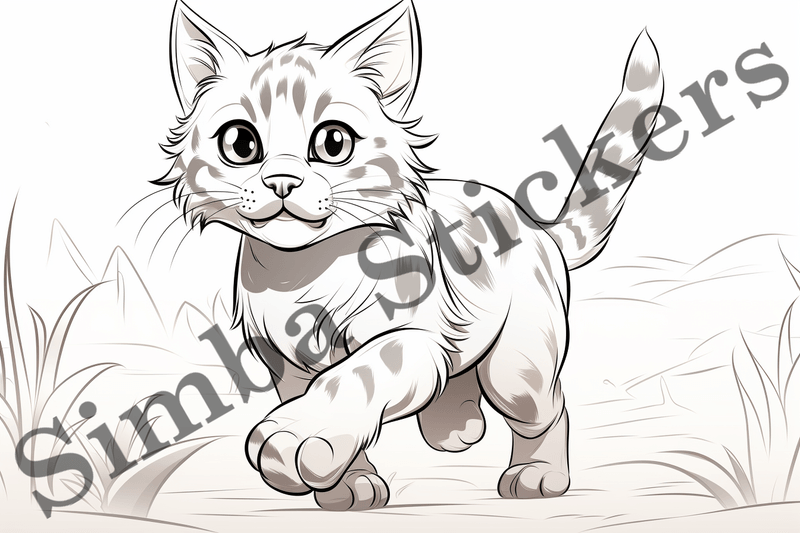 Colouring pages, Bundle of cats, 25 images