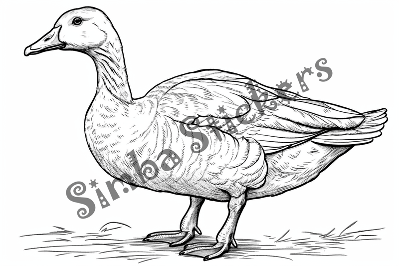 Colouring pages, bundle of geese, 25 images
