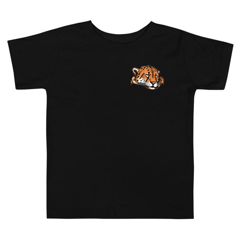 Toddler Staple Tee, Cheetah sleeping, head, left chest
