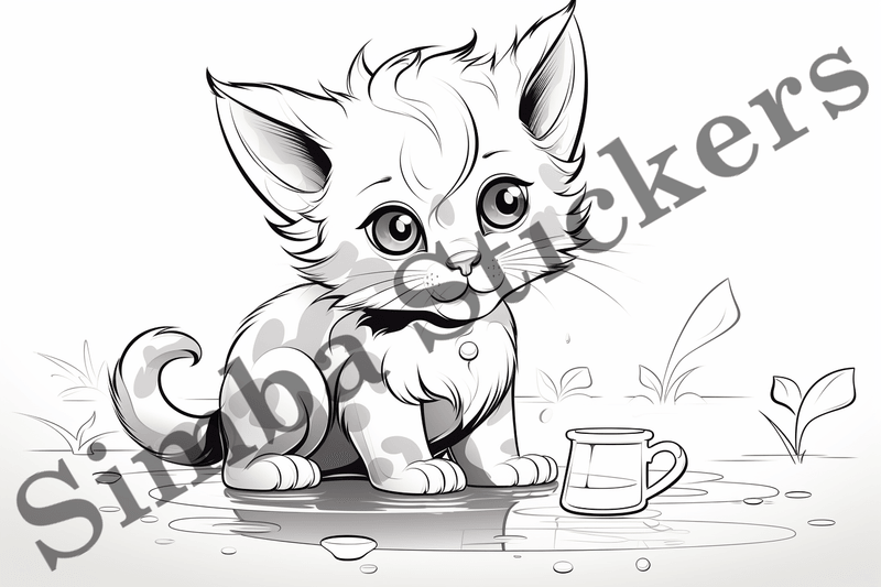 Colouring pages, Bundle of cats, 25 images